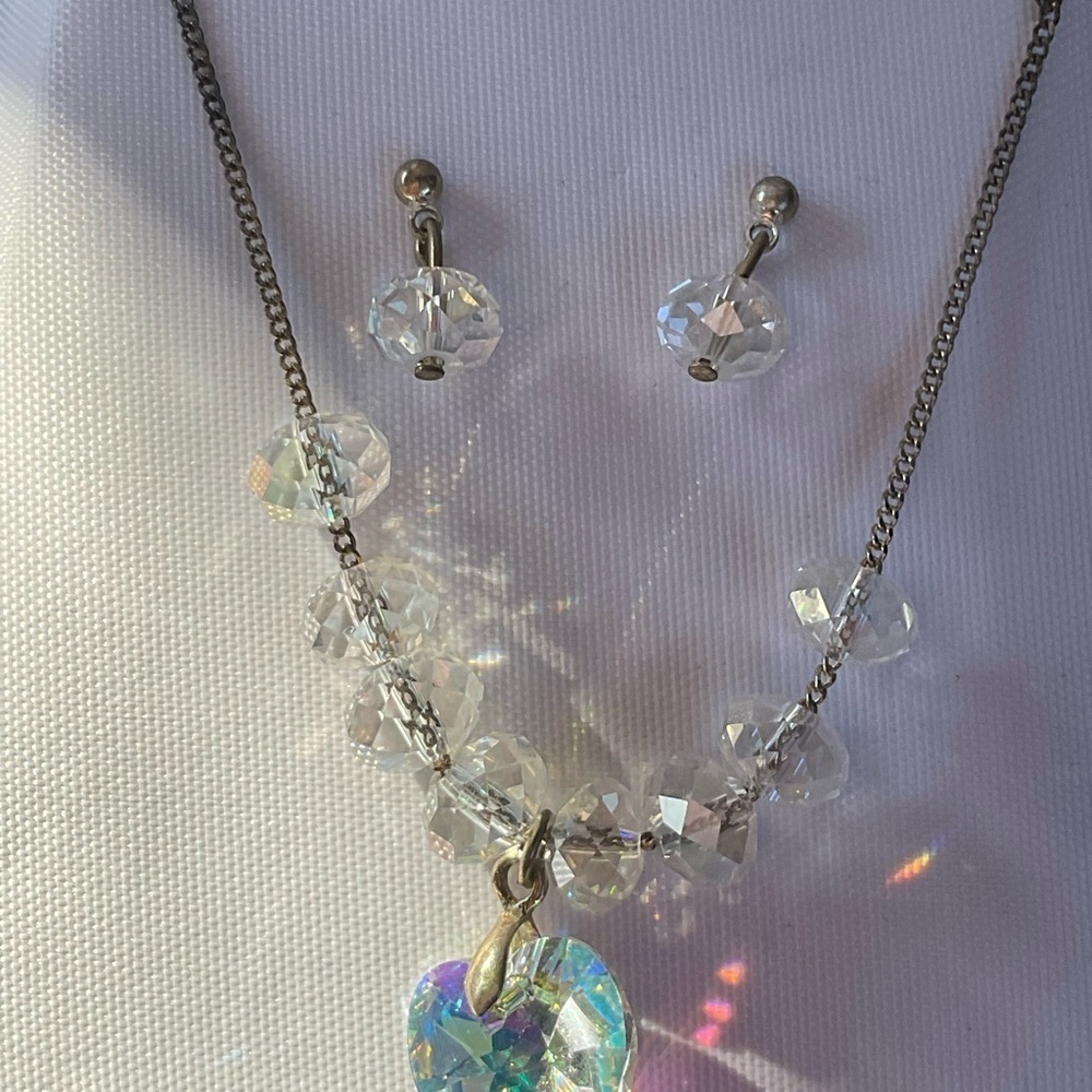 Crystale Swarovski Crystal Necklace Earrings Gift Set in Box - Picture 2 of 5
